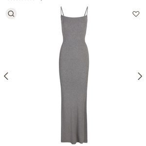 Skims long slip dress- gray